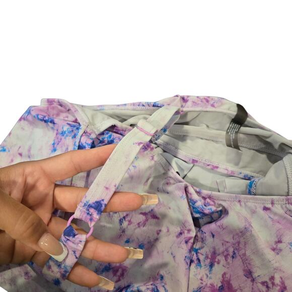 Torrid Purple Tie Dye Flounce Lattice 2 Piece Swimsuit Size: 2 - Picture 5 of 6